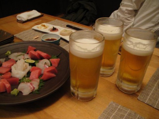 右近でビール